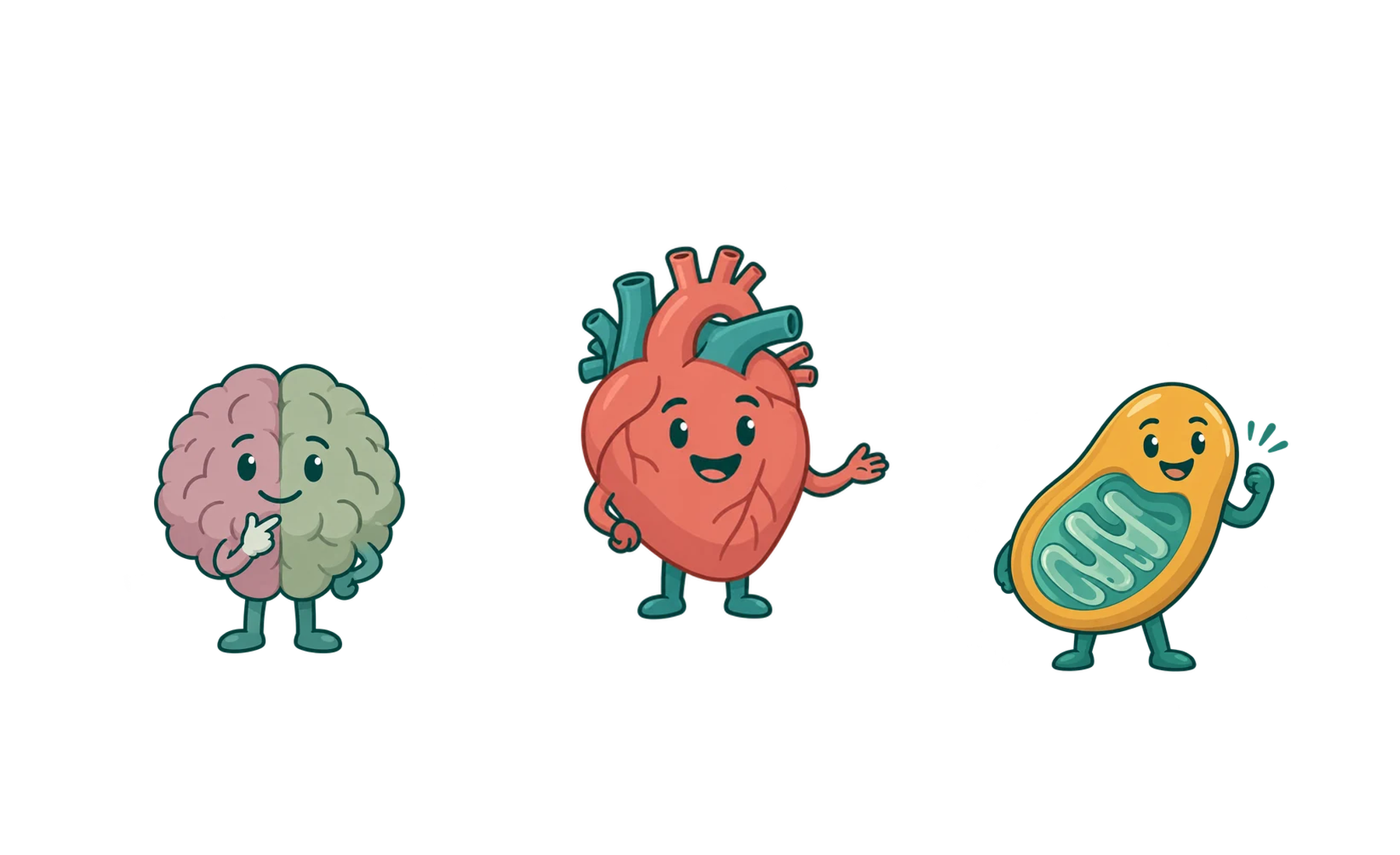 Enki, Cori and Mito, three of the Sano-sano characters